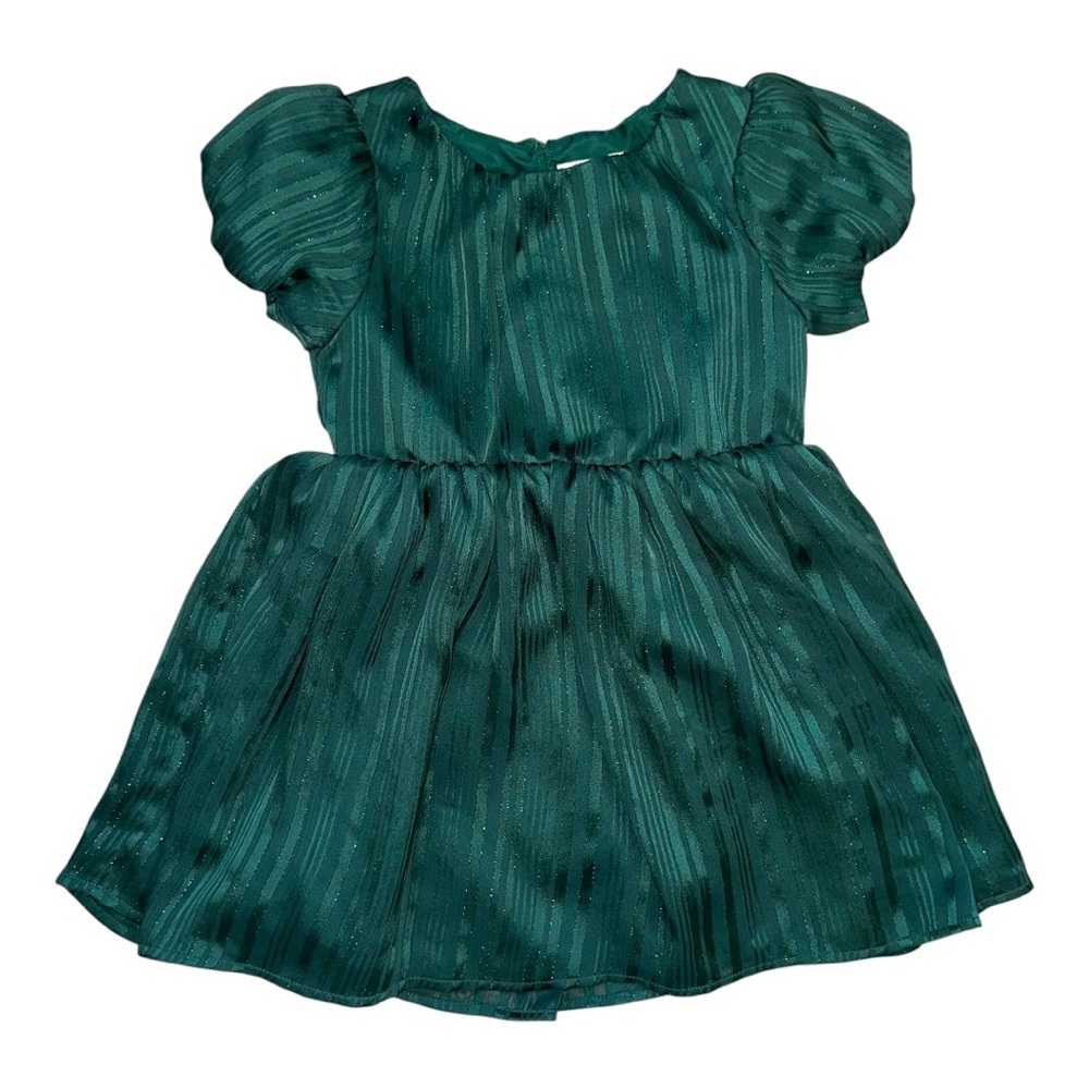 Shimmery Green Cat & Jack Winter Holiday Party Dress, NWOT, 4T Toddler Girl